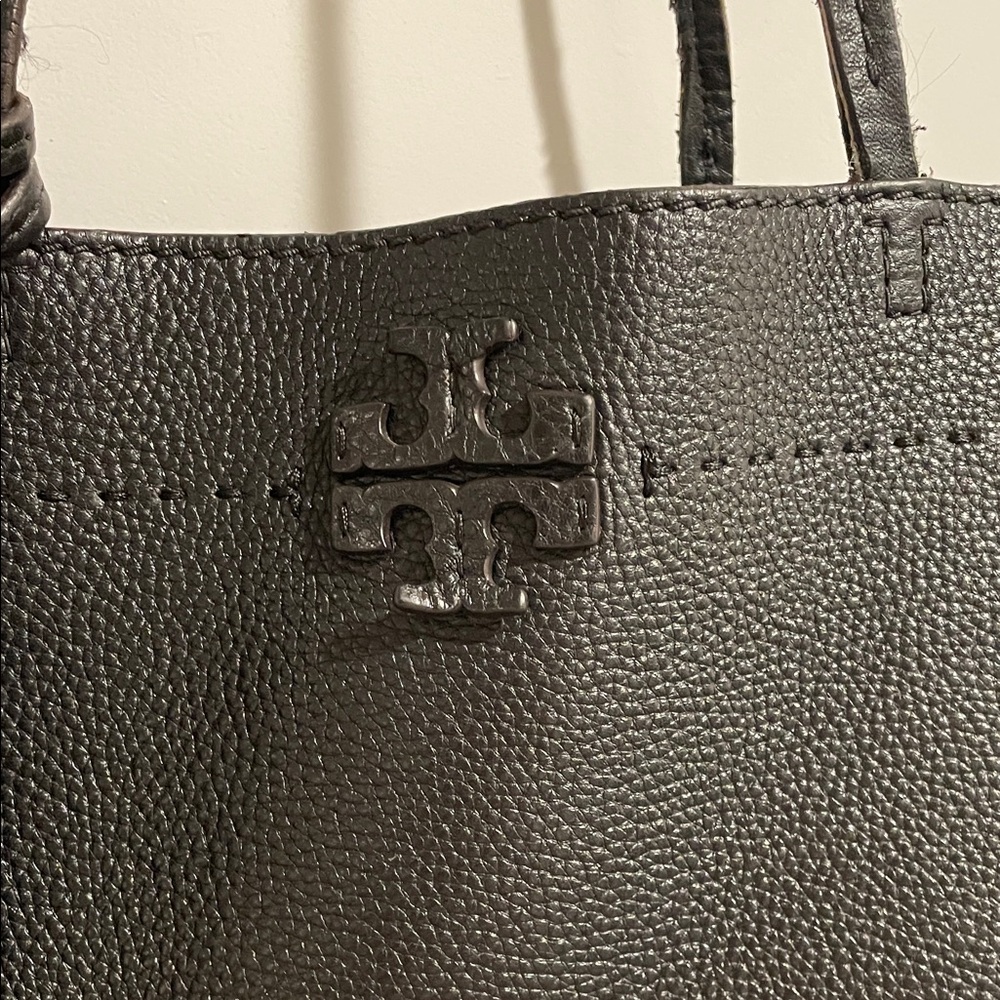 Tory Burch Black Leather Tote - Picture 2 of 5